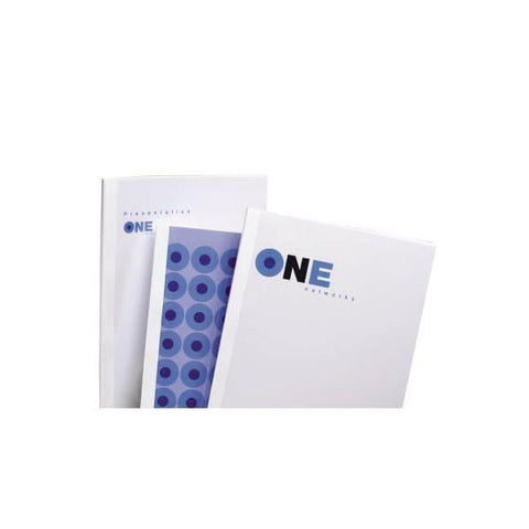 GBC TERMOCARTELLINE IN PVC 210X297 mm DORSO 15 mm A4 CAPACITA' FOGLI MIN 120 MAX 140 COL. BIANCO CONF 50 Pz.