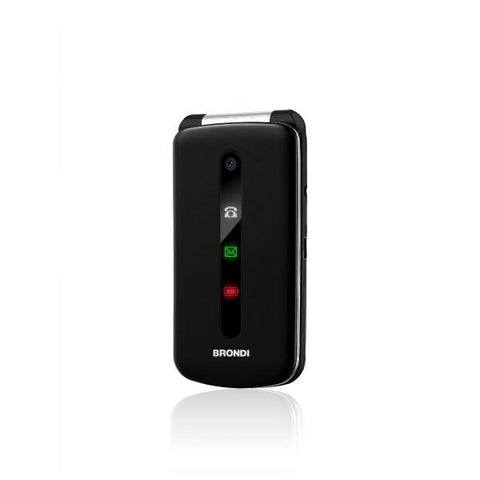 BRONDI PRESIDENT 3" GSM ULTRA SOTTILE CARATTERI GRANDI DUAL SIM BLACK ITALIA SENIOR PHONE