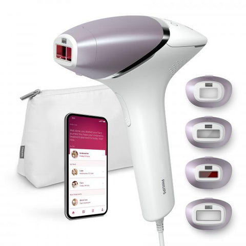 PHILIPS BRI947/00 LUMEA PRESTIGE EPILATORE ELETTRICO LUCE PULSATA CORPO VISO SENSORE FOTOTIPO TECNOLOGIA SENSEIQ CON 4 ACCESSORI ORO BIANCO