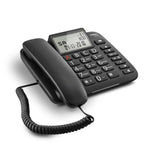 GIGASET DL 380 TELEFONO DA TAVOLO CON DISPLAY TASTI GRANDI NERO