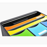 Exacompta 306798D vaso de escritura Plastica Nero, Multicolor (Exacompta Store Box Maxi 6 Drawer Set Open Black/Harlequin - 306798D)