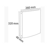 EXACOMPTA RACCOGLITORE 4 ANELLI DA 30 MM EN PP CM 26X32X4 A4 VERDE