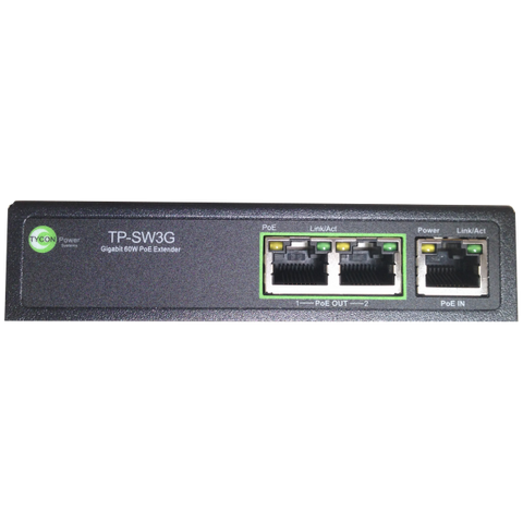 Tycon 3 Port Gigabit 802.3af/at PoE Switch/Extender - TP-SW3G