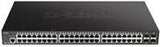D-Link DGS 1250-52XMP - Switch - L3 Lite - Smart - 48 x 10/100/1000 (PoE) + 4 x 10 Gigabit SFP+ - an Rack montierbar - PoE (370 W)