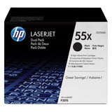 HP 55XD CONFEZIONE 2 TONER NERO PER LASERJET P3015D-PRO M521DN-PRO M521DW-M525DN MFP-M525F MFP-M525C GARANZIA ITALIA (CE255XD)