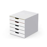 Durable VARICOLOR Mix 5 scatola per la conservazione di documenti Plastica Multicolore, Bianco (Durable VARICOLOR MIX 4 Drawer Unit Desktop Drawer Set with 5 Colour Coded Drawers - 762527)