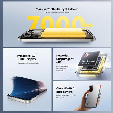 Smartphone Xiaomi POCO M7 6,9" Octa Core 8 GB RAM 256 GB Nero