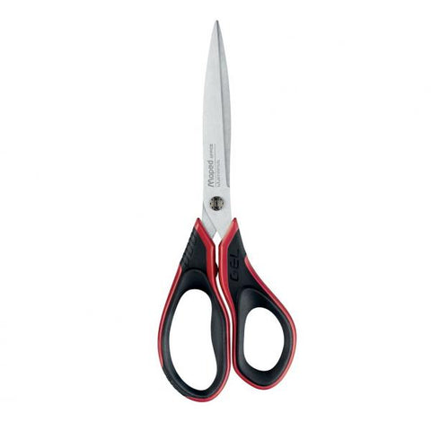 MAPED FORBICE ADVANCED GEL MULTIUSO LAME A PUNTA IN ACCIAIO 21 CM IMPUGNATURA IN GEL SOFT COLORE NERO ROSSO