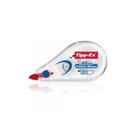BIC MINI POCKET MOUSE CORRETTORE A NASTRO 5MM X 6MT COLORE FUSTO TRASPARENTE CONF 10 Pz.