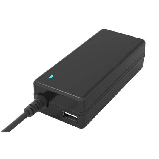 ALIMENTATORE PER NOTEBOOK ITEK 65 WATT UNIVERSALE 12 CONNETTORI + PORTA USB