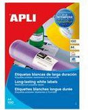 agipa Wetterfeste Folien-Etiketten, 210 x 148,5 mm, wei aus Polyesterfolie, wetterfest, schmutzabweisend, reifest, - 1 Stck (101167)