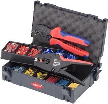 Knipex 97 90 22 Crimp-Sortiment fr Kabelverbinder 97 90 22 285tlg. Geeignet fr Isolierte Kabelschuhe und Verbi (97 90 22)