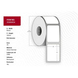 Capture 35000454 etichetta per stampante Bianco (Label 70x10 - Core 25. White. - Top-coated. DT. Permanent. - 2.300 labels per roll. 24 rolls per box. Black Mark Permanent, 2300 lab.roll - Warranty: