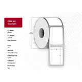 Capture 35000294 etichetta per stampante Bianco (Label 38x23 - Core 25. White. - Premium. DT. Permanent. 2.140 - labels per roll. 4 rolls per box. Black Mark 25 mm core. 4pcs/Box Thermal)
