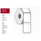 Capture 35001735 etichetta per stampante Bianco (Label 89x36 - Core 25. White. - Premium. DT. Permanent. 850 - labels per roll. 12 rolls per box. Black Mark 850 labels per. roll)