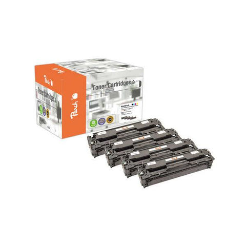Peach PT642 cartuccia toner 4 pz Nero, Ciano, Magenta, Giallo (Peach Combi-Pack PT642 - 4 pakker - so)