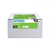DYMO Value Pack Bianco Etichetta per stampante autoadesiva (Dymo D1 Label Tape 12mmx7m Black on White [Pack 10] - 2093097)