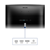 Philips E Line 325E1C/00 Monitor PC 80 cm [31.5] 2560 x 1440 Pixeles Quad HD LCD Nero (Philips E-line 325E1C - Monitor a LED - curvato - 32 [31.5 visualizzabile] - 2560 x 1440 QHD @ 75 Hz - VA - 250 cd