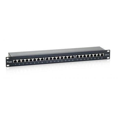 Equip 326424 pezzo di pannello 1U (Equip Patchpanel CAT6 24 Port black 19 [1HE])