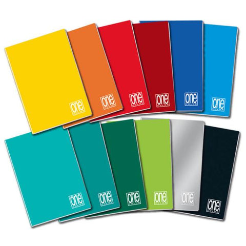 BLASETTI ONE COLOR QUADERNO 148X210 mm A5 80 GR QUADRETTI 10 20 FOGLI COLORI ASSORTITI CONF 10 Pz.
