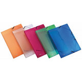 FAVORIT LUMINA CARTELLE IN PP CON ELASTICO 3 LEMBI 240X320 mm A4 COL. ASSORTITI TRASPARENTI