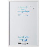 BI-OFICINA TRAVEL LOVERS LAVAGNA BIANCA MAGNETICA CANCELABILE A SECCO DE MELAMINA 60X40 CM CORNICA DE MDF 