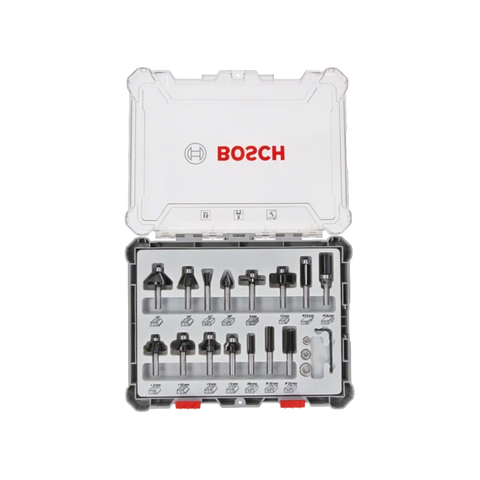 Bosch 2 607 017 472 fresa (Bosch Bits?t til fr?sejern, 15 dele, b)