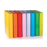 BREFIOCART NEW COLOR CARTELLE C/ELASTICO PIATTO IN CARTONCINO PLASTIFICATO 250X350MM A4 DORSO 5 CM ARANCIO