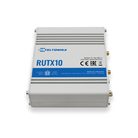 Teltonika RUTX10 router wireless Gigabit Ethernet Dual-band (2.4 GHz/5 GHz) Grigio