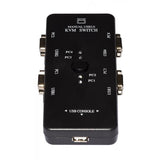 LINK SWITCH KVM USB VGA CON 1 MOUSE 1 TASTIERA USB E 1 MONITOR VGA CON CAVI INCLUSI BLACK