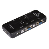 LINK SWITCH KVM USB VGA CON 1 MOUSE 1 TASTIERA USB E 1 MONITOR VGA CON CAVI INCLUSI BLACK