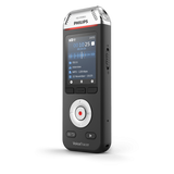Philips Voice Tracer DVT2110/00 dittafono Flash card Nero, Cromo