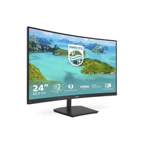 Philips E Line 241E1SCA/00 Monitor PC 59,9 cm [23.6] 1920 x 1080 Pixel Full HD LCD Nero (Philips E-line 241E1SCA - Monitor a LED - curvato - 24 [23.6 visualizzabile] - 1920 x 1080 Full HD [1080p] @ 7
