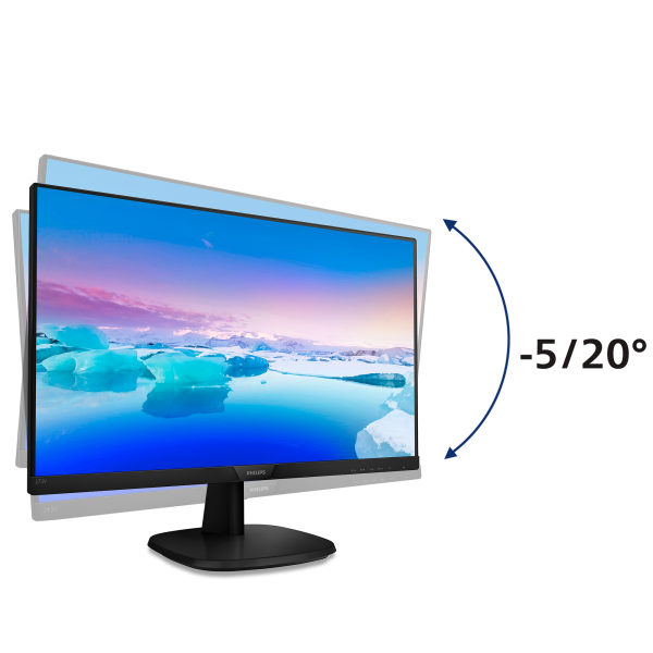 MONITOR PHILIPS 27" LED IPS FORMATO 16:9 CONTRASTO 1.000:1 1xVGA 1xHDMI 1xDVI BLACK ITALIA 273V7QDSB/00