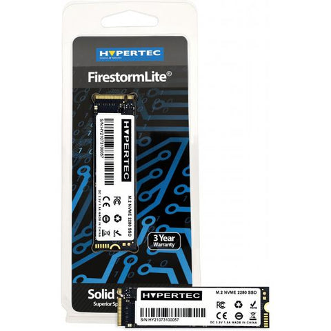 Hypertec SSDM22000M2280FS-L drives allo stato solido 2 TB M.2 PCI Express 3.0 NVMe 3D TLC (Hypertec FirestormLite 2TB M.2 2280 PCIe Gen3x4 NVMe SSD; 3500MB/s read 3100MB/s write [3Years warranty])