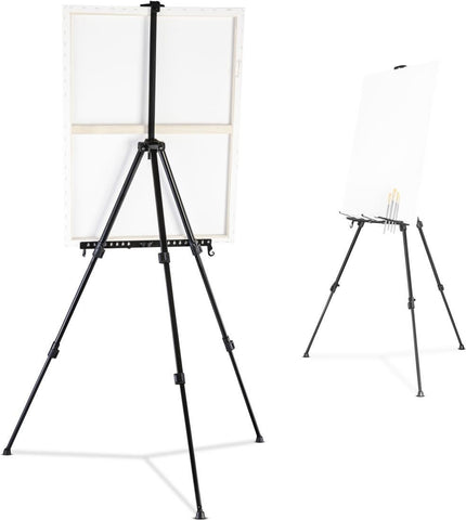 Walimex pro Staffelei L 50-165 cm, Leinwandstaffelei aus Aluminium inkl. Transporttasche, Feldstaffelei fr Leinwand bis 122 cm, Leinwandstativ mit Ablage (1018429)