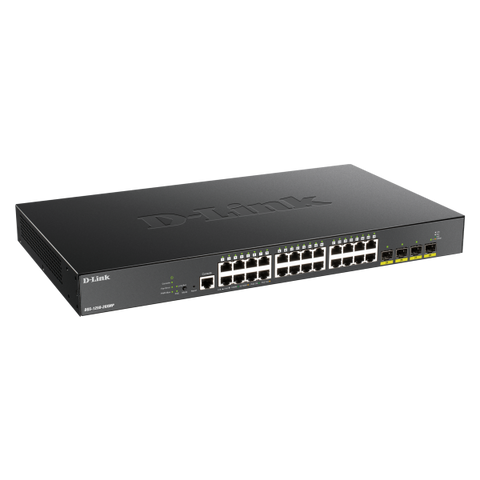 D-LINK DGS-1250-28XMP SWITCH DI RETE GESTITO L3 24 x 10/100/1000 (PoE) + 4 x 10 Gigabit SFP+ PoE (370 W)
