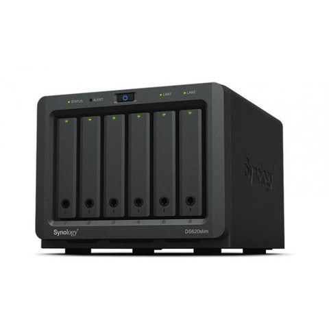 SYNOLOGY DISKSTATION DS620SLIM SERVER NAS E DI ARCHIVIAZIONE J3355 COLLEGAMENTO ETHERNET LAN DESKTOP NERO