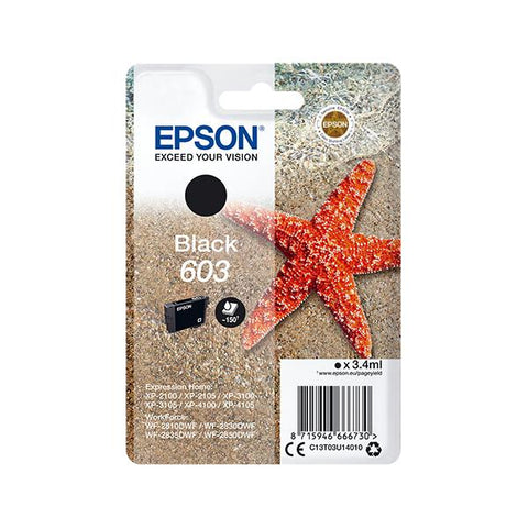 EPSON ORIGINALE 603 BLACK C13T03U14010