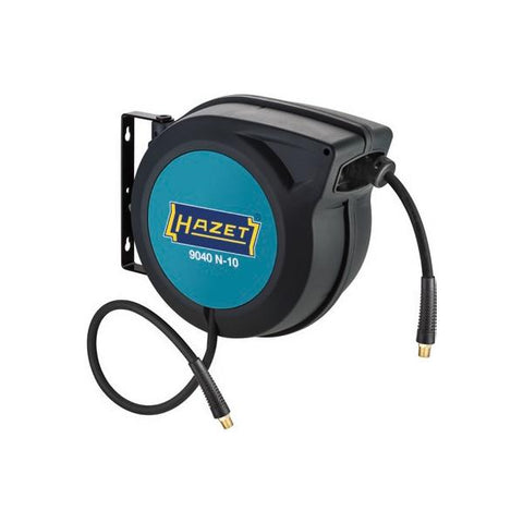 HAZET 9040N-10 avvolgitubo da giardino Rocchetto montato a muro Automatico Nero, Blu