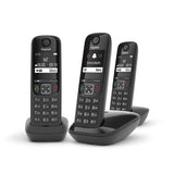 GIGASET AS690 TRIO INALAMBRICO DECT + 2 AGGIUNTIVI NEGRO