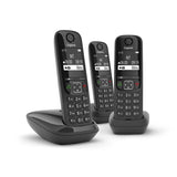 GIGASET AS690 TRIO INALAMBRICO DECT + 2 AGGIUNTIVI NEGRO