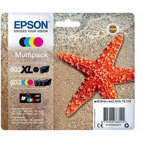 Epson 603 XL cartuccia d'inchiostro 1 pezzo(i) Originale Resa elevata (XL) Nero, Ciano, Magenta, Giallo