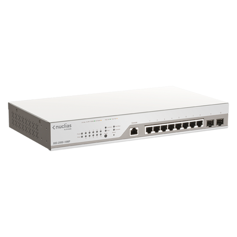 D-Link DBS-2000-10MP switch di rete Gestito Gigabit Ethernet (10/100/1000) Supporto Power over Ethernet (PoE) Grigio