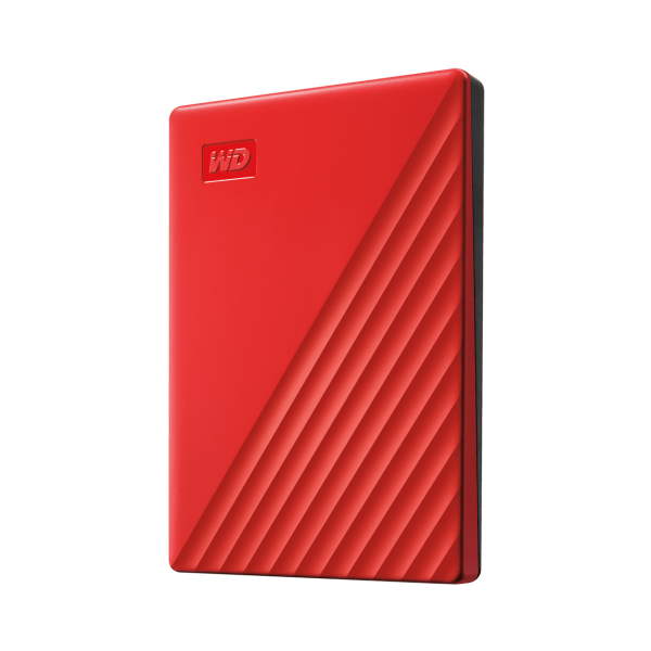 WESTERN DIGITAL MY PASSPORT HDD 2.000GB ESTERNO PORTATILE USB 3.2 ULTRASOTTILE CRITTOGRAGATO ROSSO