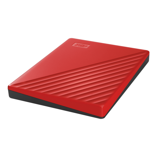 WESTERN DIGITAL MY PASSPORT HDD 2.000GB ESTERNO PORTATILE USB 3.2 ULTRASOTTILE CRITTOGRAGATO ROSSO