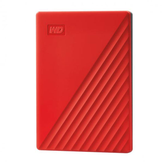 WESTERN DIGITAL MY PASSPORT HDD 2.000GB ESTERNO PORTATILE USB 3.2 ULTRASOTTILE CRITTOGRAGATO ROSSO