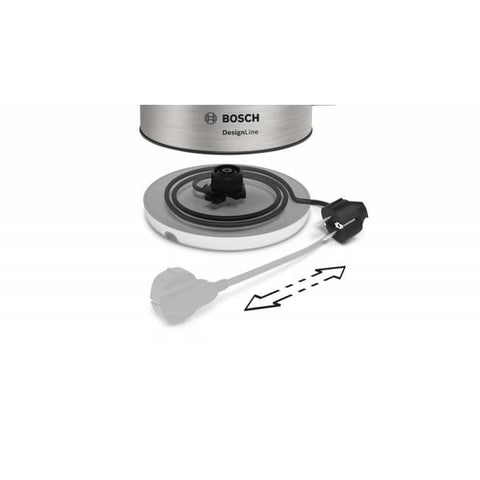 Bosch TWK4P440 bollitore elettrico 1,7 L Nero, Acciaio inossidabile 2400 W