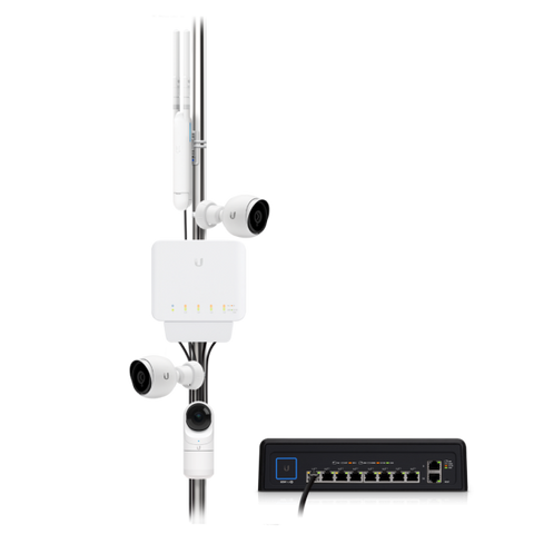 UBIQUITI USW-FLEX SWITCH 5 PORTE GIGABIT 10/100/1000 FULL DUPLEX D1 CUI 1 PORTA PoE 15W DESKTOP BIANCO