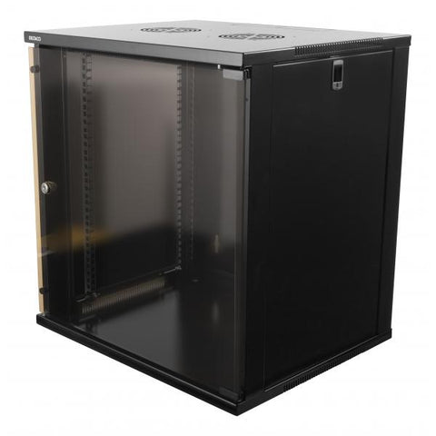 Deltaco 19-5412B rack 12U Da parete Nero (DELTACO 19-5412B kabinet - 12U)